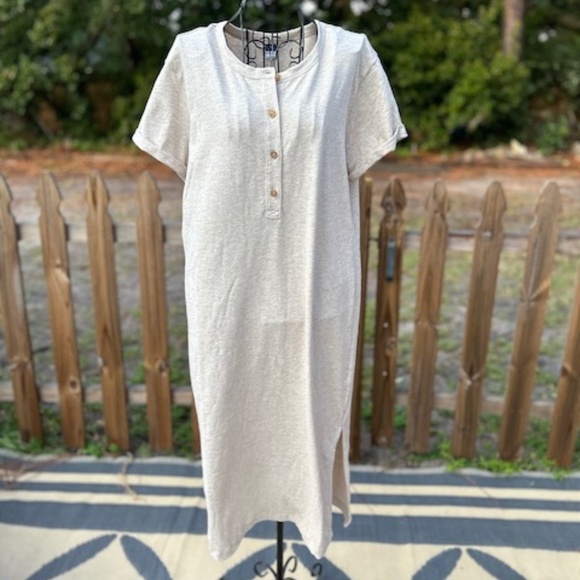 NWT Old Navy Henley Cotton Maxi Dress - Medium - Picture 1 of 10